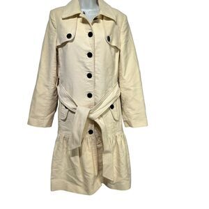 helene berman ruffle trench coat Size M